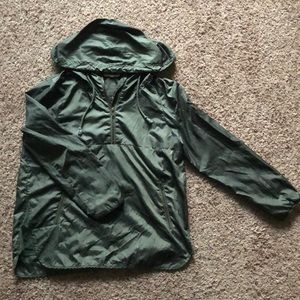 Olive green silky/light jacket